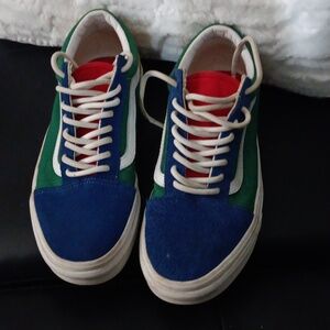 Multi color vans size mens 6.5 women's  size 8